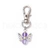 Angel Synthetic Moonstone Pendant Decorations HJEW-JM03146-4