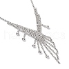 Fashionable Wedding Rhinestone Necklace and Stud Earring Jewelry Sets X-SJEW-R046-10-4