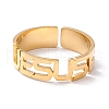 Word Jesus 304 Stainless Steel Cuff Ring RJEW-B035-01G-2