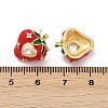 Brass Micro Pave Clear Cubic Zirconia Stud Earrings EJEW-F895-27B-01G-5