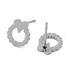 304 Stainless Steel Stud Earrings EJEW-M242-02E-P-2