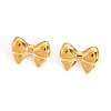 304 Stainless Steel Bowknot Alligator Hair Clip & Stud Earrings Sets for Women MP9402-1-5