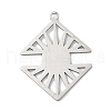 304 Stainless Steel Pendants STAS-S174-28P-1