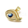 Brass Micro Pave Cubic Zirconia Pendants KK-Q066-24G-2