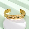 304 Stainless Steel Rhinestone Cuff Bangles for Women BJEW-R026-01G-2