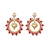Iron Heart Dangle Stud Earrings EJEW-MZ00405-01-2