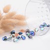 Electroplate Faceted Glass Heart Beads EGLA-R091-M-3