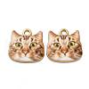 Alloy Enamel Pendants ENAM-V002-04G-01-1