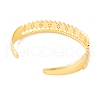 Brass Micro Pave Clear Cubic Zirconia Open Cuff Bangles for Women BJEW-S147-31G-A-3