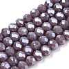 Electroplate Glass Beads Strands EGLA-A034-P4mm-A12-1