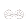Non-Tarnish 5Pcs 201 Stainless Steel Pendants STAS-M056-01B-P-1