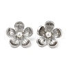 Brass ABS Plastic Imitation Pearl Flower Stud Earrings EJEW-S258-05P-4
