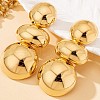 Oval Iron Dangle Stud Earrings FS-WG0A88C-01-3