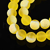 Frosted Transparent Glass Beads Strands GLAA-T032-T10mm-MBB11-3