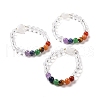 Moon and Star Natural Quartz Crystal & Mixed Gemstone Beaded Bracelets for Women G-G997-B09-2