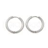 Tarnish Resistant 304 Stainless Steel Huggie Hoop Earrings EJEW-F111B-21mm-P-4