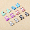 CHGCRAFT 12Pcs 6 Colors Rhinoceros Food Grade Eco-Friendly Silicone Focal Beads SIL-CA0003-07-6