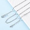 Brass Link Chain Necklaces for Women NJEW-D302-12P-1