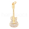 Eco-Friendly Brass Micro Pave Cubic Zirconia Pendants KK-K268-23G-2