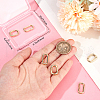 Beebeecraft 8Pcs 2 Styles Brass Spring Gate Rings KK-BBC0014-16-3