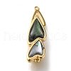 Brass with Shell Fold Over Clasps KK-H480-47G-02-1