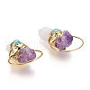 Natural Quartz Crystal & Amethyst & Amazonite Big Pendants G-K413-04G-4