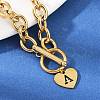 Golden 304 Stainless Steel Charm Bracelets NJEW-K284-01G-A-2