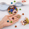Beadthoven 35Pcs 7 Colors Transparent Handmade Bumpy Lampwork Beads LAMP-BT0001-04-6