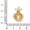 Brass Micro Pave Cubic Zirconia Pendants KK-U062-45G-3