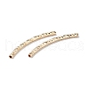Rack Plating Brass Curved Tube Beads KK-WH0061-02F-G-3