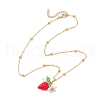 Resin Fruit Pendant Necklaces NJEW-JN05204-03-4