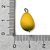 Brass Acrylic Pendants OACR-R006-01G-10-3