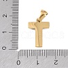 Natural White Shell Alphabet Pendants STAS-M338-02G-T-3