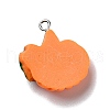 Autumn Theme Opaque Resin Pendants RESI-B011-15-3