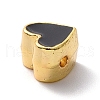 Eco-friendly Rack Plating Brass Enamel Beads KK-F843-30G-02-3