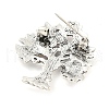 Christmas Tree Theme Zinc Alloy with Rhinestone Brooches JEWB-B018-02AS-05-2