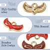 36Pcs 6 Colors Alloy Enamel Pendants ENAM-TA0001-41-14