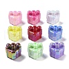 UV Plating Iridescent Acrylic with Rhinestone Beads OACR-B021-10-1