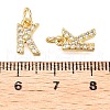 Brass Micro Pave Clear Cubic Zirconia Charms KK-ZX025-07K-3