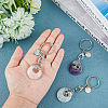 3Pcs Natural Stone Keychain KEYC-PH01449-3