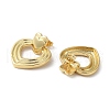 Rack Plating Brass Dangle Stud Earrings EJEW-M230-01G-2