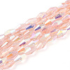 Transparent Electroplate Glass Beads Strands GLAA-K064-05A-01D-1
