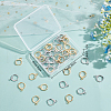 CREATCABIN 24 Pairs 2 Colors Brass Huggie Hoop Earring Findings DIY-CN0002-06-7