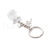 Glass & Tibetan Style Alloy Keychain KEYC-MZ00037-10-4
