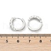 Brass Clear Cubic Zirconia Hoop Earrings EJEW-Q016-05P-3