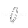 Fashionable Stainless Steel Pave Rhinestone Hinged Bangles for Women LR5423-10-1
