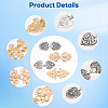 Gorgecraft 4Pcs 4 Styles Alloy Interlocking Clasps FIND-GF0007-16-6