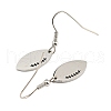 304 Stainless Steel Dangle Earrings EJEW-B032-01P-2