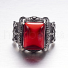 316 Surgical Stainless Steel Wide Band Rings RJEW-P115-01-2