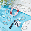 SUNNYCLUE 20Pcs Alloy Spring Gate Rings PALLOY-SC0010-53A-P-4